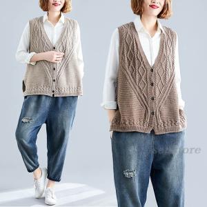 ベスト レディース トップス ニットベスト 秋冬 Ｖネック