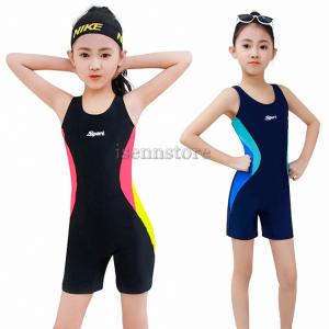 キッズ 水着 女の子 スクール水着 ワンピース オールインワン 連体 子供みずぎ ジュニア 女児 女子 小学生 フィットネス 練習用 競泳水着 トレーニング