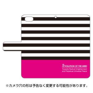 iPhone 6 Plus ケース iPhone6Plus カバー 手帳 Panel border ブラック ピンク ( 手帳 ケース ) ( 受注生産 )｜isense