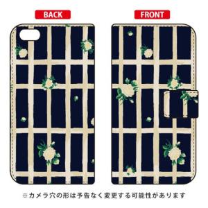 iPhone 6 Plus ケース iPhone6Plus カバー 手帳 Flower Grid ネイビー ( 手帳 ケース ) ( 受注生産 )｜isense