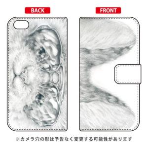 iPhone 6 Plus ケース iPhone6Plus カバー 手帳 KYOTAROサングラスキャット ( 手帳 ケース ) ( 受注生産 )｜isense