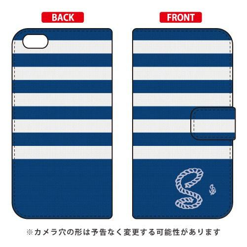 iPhone 6 Plus ケース iPhone6Plus カバー 手帳 マリンボーダー ネイビー ...