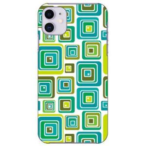 iPhone 11 ドットキューブ グリーン スマホケース (受注生産)