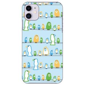 iPhone 11 とりのうた ブルー スマホケース (受注生産)