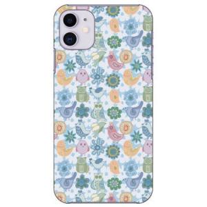iPhone 11 バラエティバード ブルー スマホケース (受注生産)