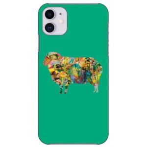 iPhone 11 Mie ひつじ Green スマホケース (受注生産)
