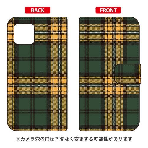 iPhone 11 手帳 トラッドチェック イエローグリーン スマホケース (受注生産)