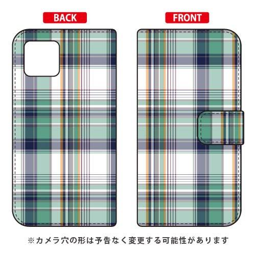 iPhone 11 手帳 マドラスチェック グリーン スマホケース (受注生産)