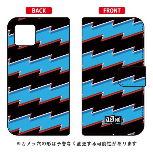 iPhone 11 手帳 ライトニングボーダー ブルー スマホケース (受注生産)
