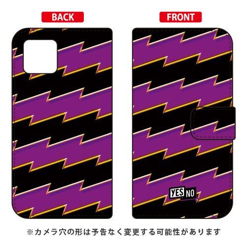 iPhone 11 手帳 ライトニングボーダー パープル スマホケース (受注生産)