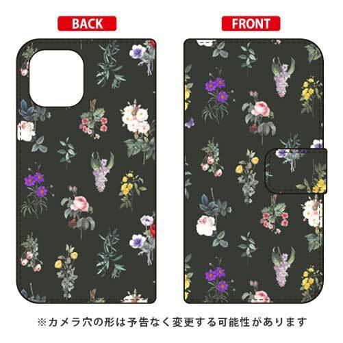 iPhone 12 / iPhone 12 Pro 手帳 SINDEE Botanical （ブラッ...