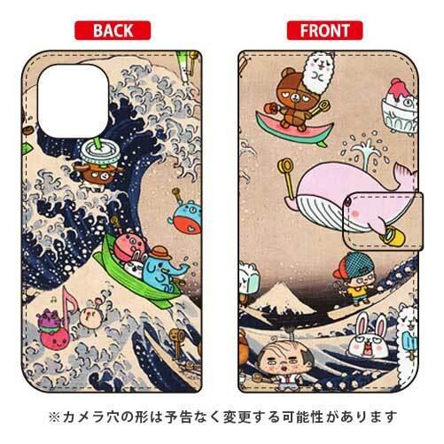 iPhone 12 / iPhone 12 Pro イラストレーター326 手帳 ネオ浮世絵 波乗り...