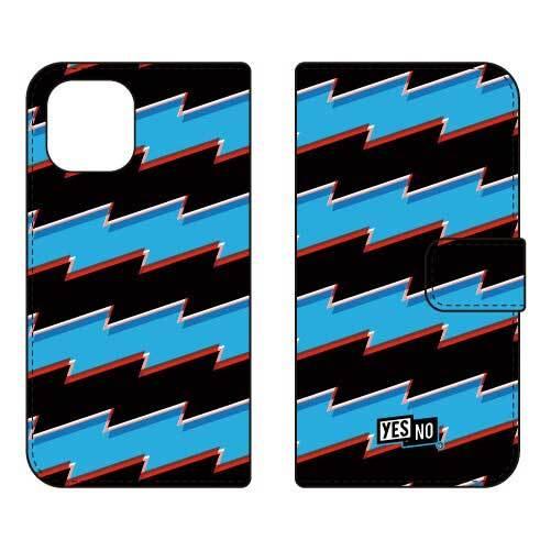 iPhone 12 / iPhone 12 Pro 手帳 ライトニングボーダー ブルー スマホケース...