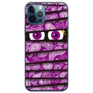 iPhone 12 / iPhone 12 Pro ミイラくん ペイズリー パープル スマホケース ...