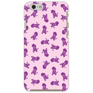 iPhone 6s ケース 犬柄 ドッグ ワンちゃん 犬シルエット Dogs パープル スマホケース...