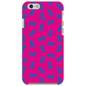 iPhone 6s ケース 犬柄 ドッグ ワンちゃん 犬シルエット Dogs ピンク スマホケース ...