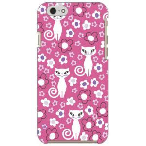 iPhone 6s ケース おすまし猫 パープル スマホケース (受注生産)