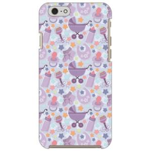 iPhone 6s ケース ベビーカー 哺乳瓶 babycar パープル スマホケース (受注生産)