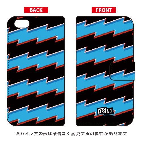 iPhone 6s ケース 手帳 ライトニングボーダー ブルー スマホケース (受注生産)