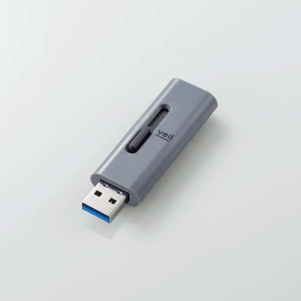 ELECOM USBメモリ 128GB USB3.2（Gen1） 高速データ転送 スライド式 キャッ...