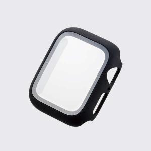 ELECOM アップルウォッチ Apple Watch ケース フルカバー SE 6 5 4 (44mm) ガラス ブラック AW-40CSPCGBK