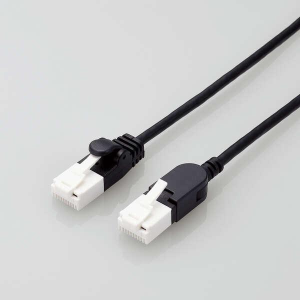 ELECOM（エレコム） LANケーブル CAT6A 準拠 5m スリム スイングコネクタ 高速 1...