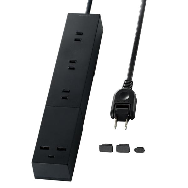 ELECOM（エレコム） 電源タップ 延長コード USB付き 1m （ コンセント ×3 Type-...