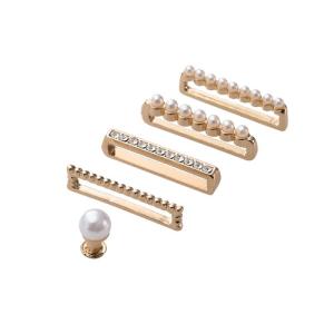 ELECOM（エレコム） アップルウォッチ アクセサリー バンドチャーム リング×4 ピンズ×1 バンド &amp;me パール AW-RINGPINS02P