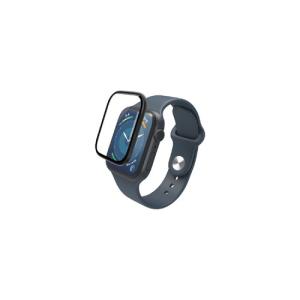 ELECOM（エレコム）アップルウォッチ ガラス フィルム 【 Apple Watch Series 9 / 8 / 7 45mm 対応 】 ブラック AW-23AFLGS2R