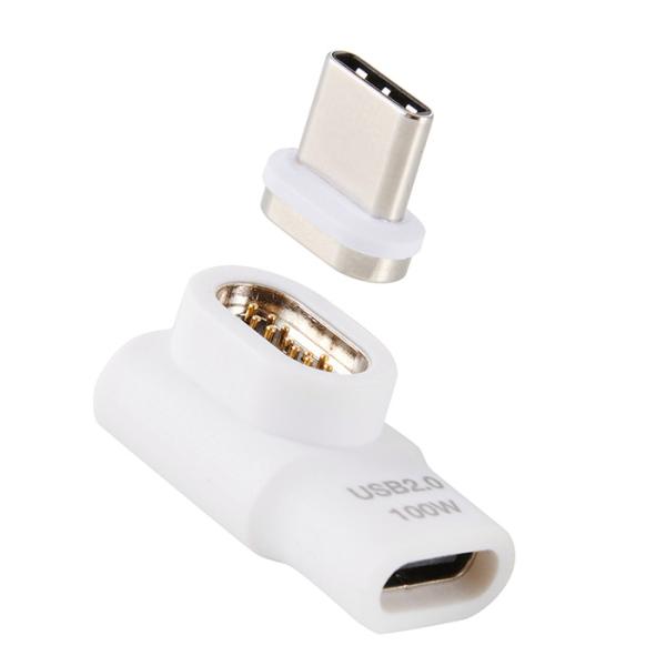 ELECOM（エレコム）USB-C マグネット 変換アダプタ L字型 100W PD対応 着脱式コネ...