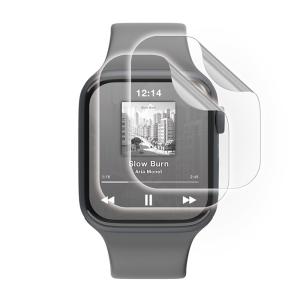 ELECOM（エレコム）アップルウォッチ 衝撃吸収 フィルム 2枚入 全面保護 高透明 指紋防止 気泡防止 AW-25DFLAFPRGJ