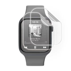 ELECOM（エレコム）アップルウォッチ 衝撃吸収 フィルム 2枚入 全面保護 高透明 指紋防止 気泡防止 AW-25EFLAFPRGJ