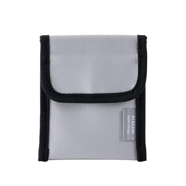 ELECOM（エレコム）モバイルバッテリー用 難燃ポーチ Sサイズ ガジェットケース 難燃生地で延焼...