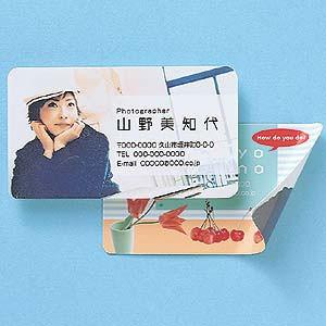 SANWA SUPPLY（サンワサプライ） インクジェットフォト光沢名刺カード・角丸 JP-MCMARUGK｜isense
