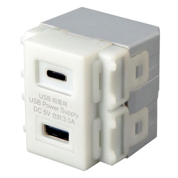 SANWA SUPPLY（サンワサプライ） 埋込USB給電用コンセント（TYPEC搭載） TAP-K...
