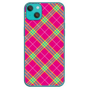 タータンチェック ピンク （ハード ケース カバー） iPhone14 Plus(6.7インチ)