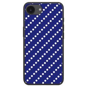 ドットストライプ ネイビー×ホワイト （ソフト ケース カバー） SECOND SKIN iPhone 16e｜スマホケース・ウォッチベルトのCASE CAMP