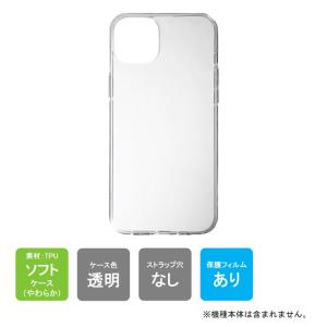 ソフトケース ソフトカバー 保護フィルム セット iPhone15 Plus アイフォン15プラス アイフォーン15プラス フィルム 本体 保護 軽量（優良配送）｜isense