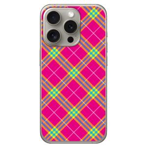タータンチェック ピンク （ハード ケース カバー） iPhone15 Pro