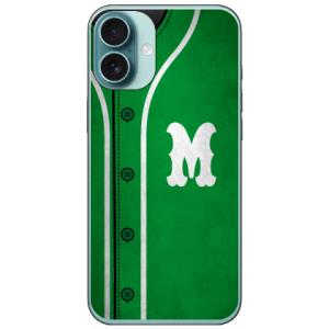 Cf LTD ベースボール グリーン M スマホケース (ハード ケース カバー) iPhone 16 Plus