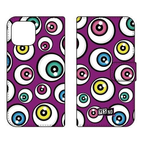 iPhone 13 ケース 手帳 ケース アイズ パープル (受注生産)