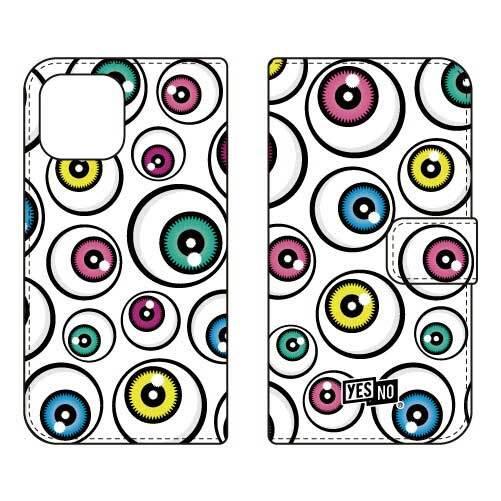 iPhone 13 ケース 手帳 ケース アイズ ホワイト (受注生産)