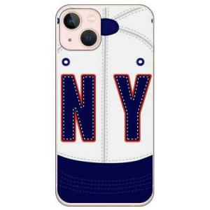 iPhone 13 NY ホワイト×ネイビー スマホケース (受注生産)