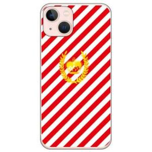 iPhone 13 ケース ストライプ レッド×ホワイト (受注生産)