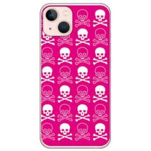 iPhone 13 ケース スカル ピンク×ホワイト (受注生産)