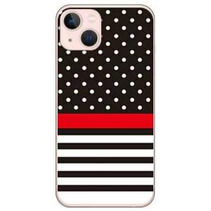 iPhone 13 ケース ドット/ボーダー ブラック (受注生産)