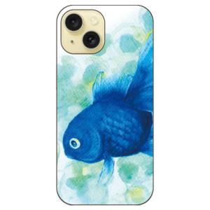 富岡美紀 「bubble-blue」 iPhone15 （ハード ケース カバー）