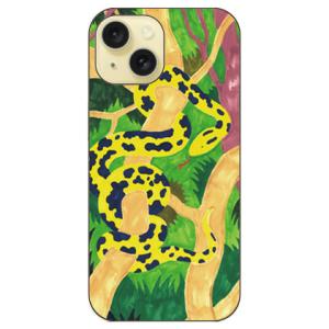 Python designed by おおかわひさし iPhone15 （ハード ケース カバー）