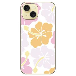 北欧ハイビスカス パステル （ハード ケース カバー） iPhone15