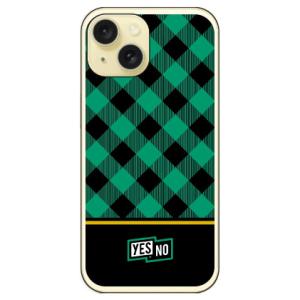 ブロックチェック グリーン （ソフト ケース カバー） / for iPhone 15